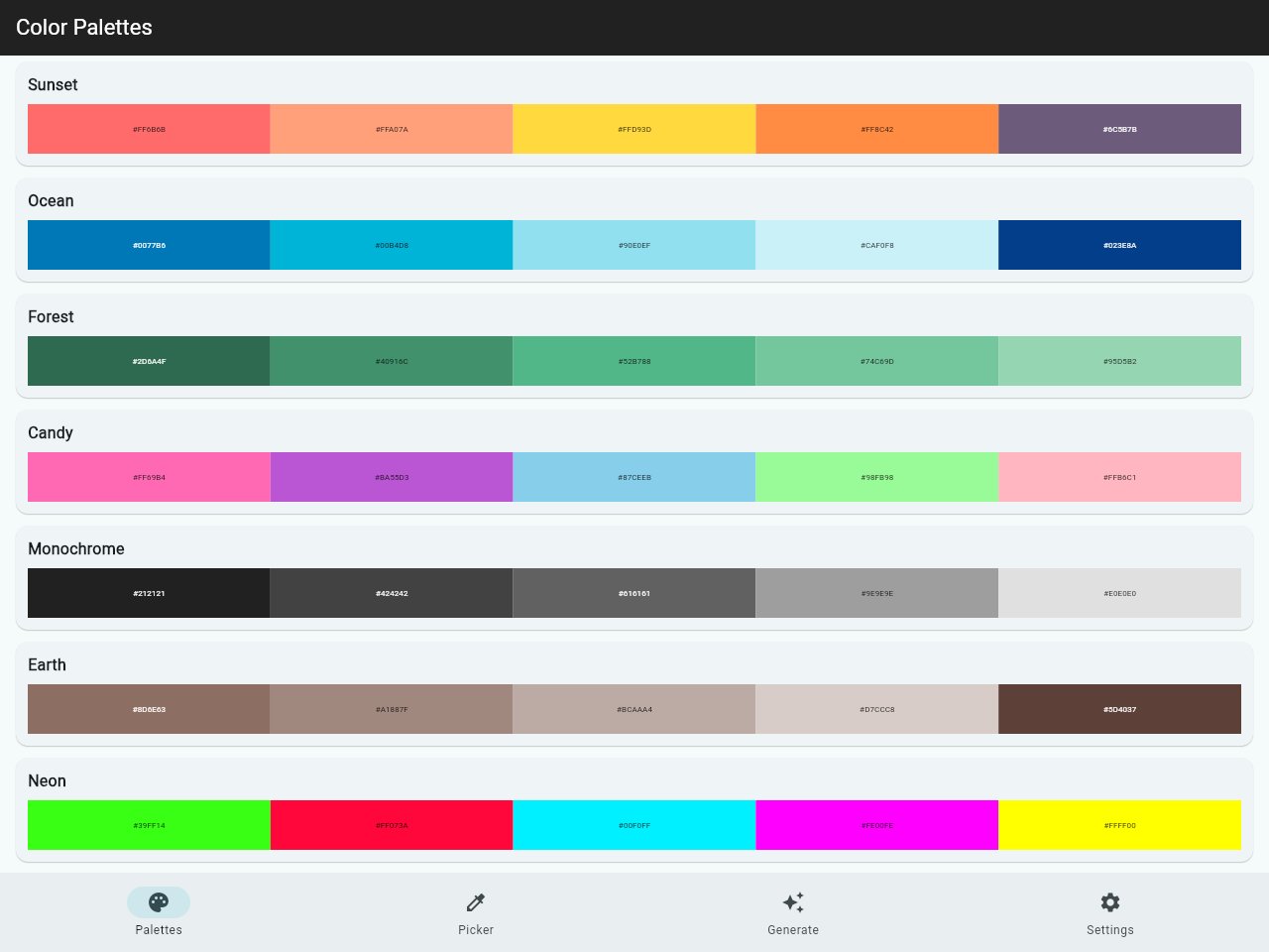 Color Palette template preview