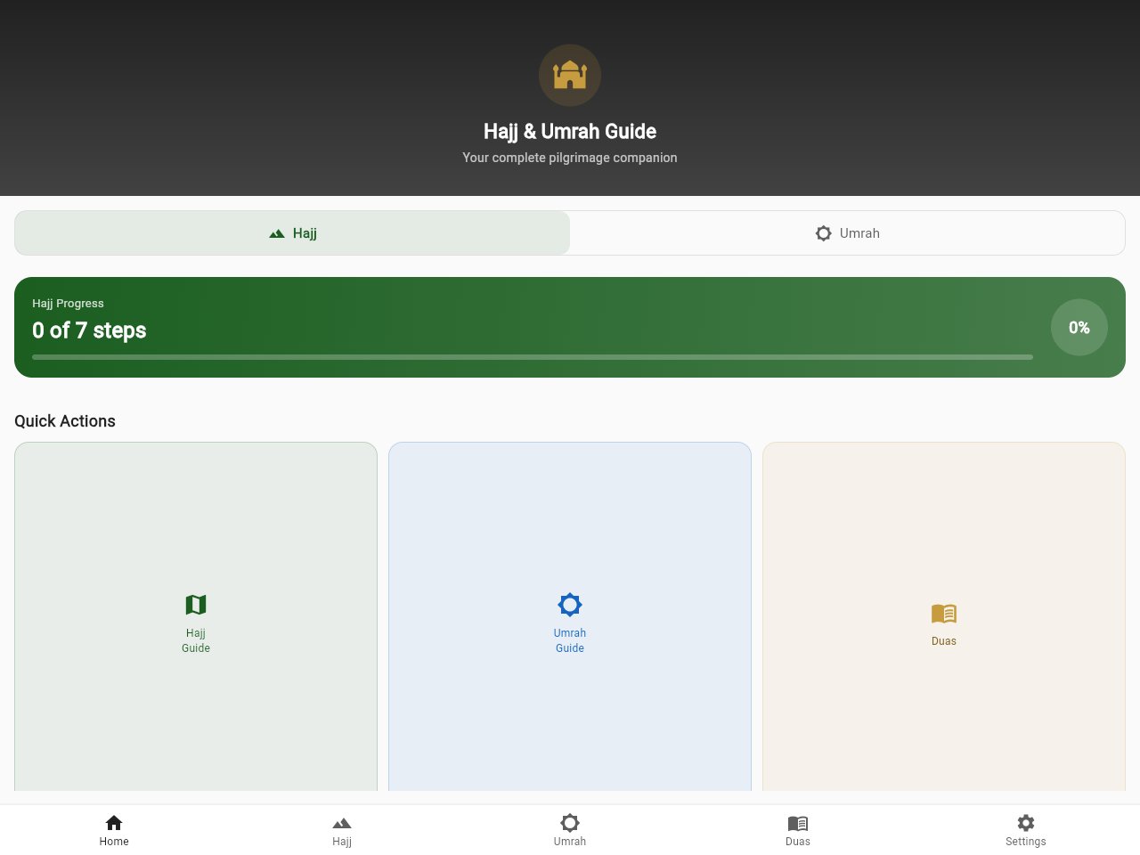 Hajj Umrah Guide テンプレートのスクリーンショット