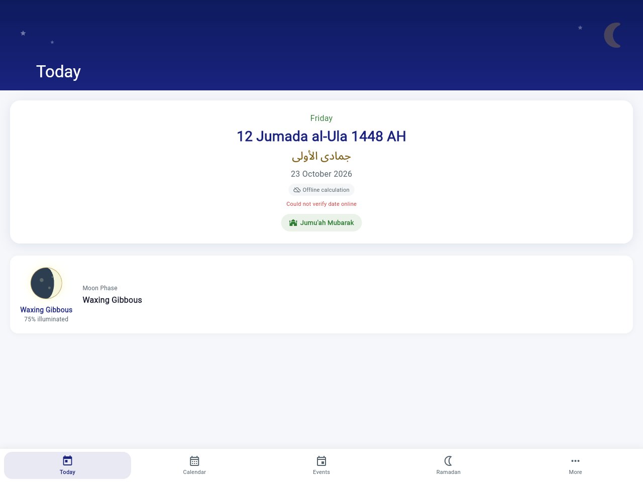Hijri Calendar template preview