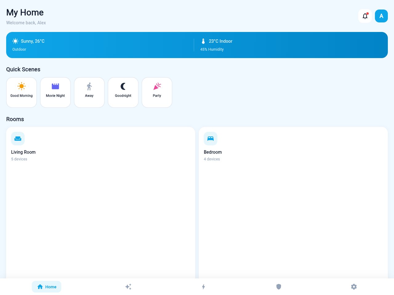 Home Automation template screenshot