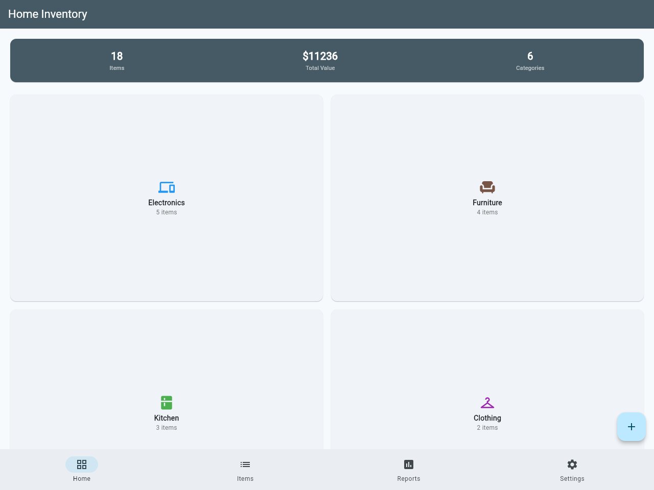 Inventory template preview