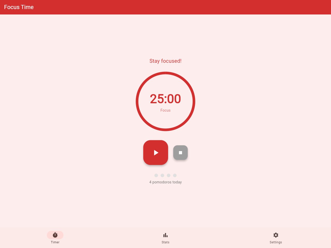 Pomodoro template preview
