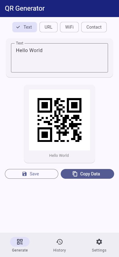 Qr Generator template screenshot