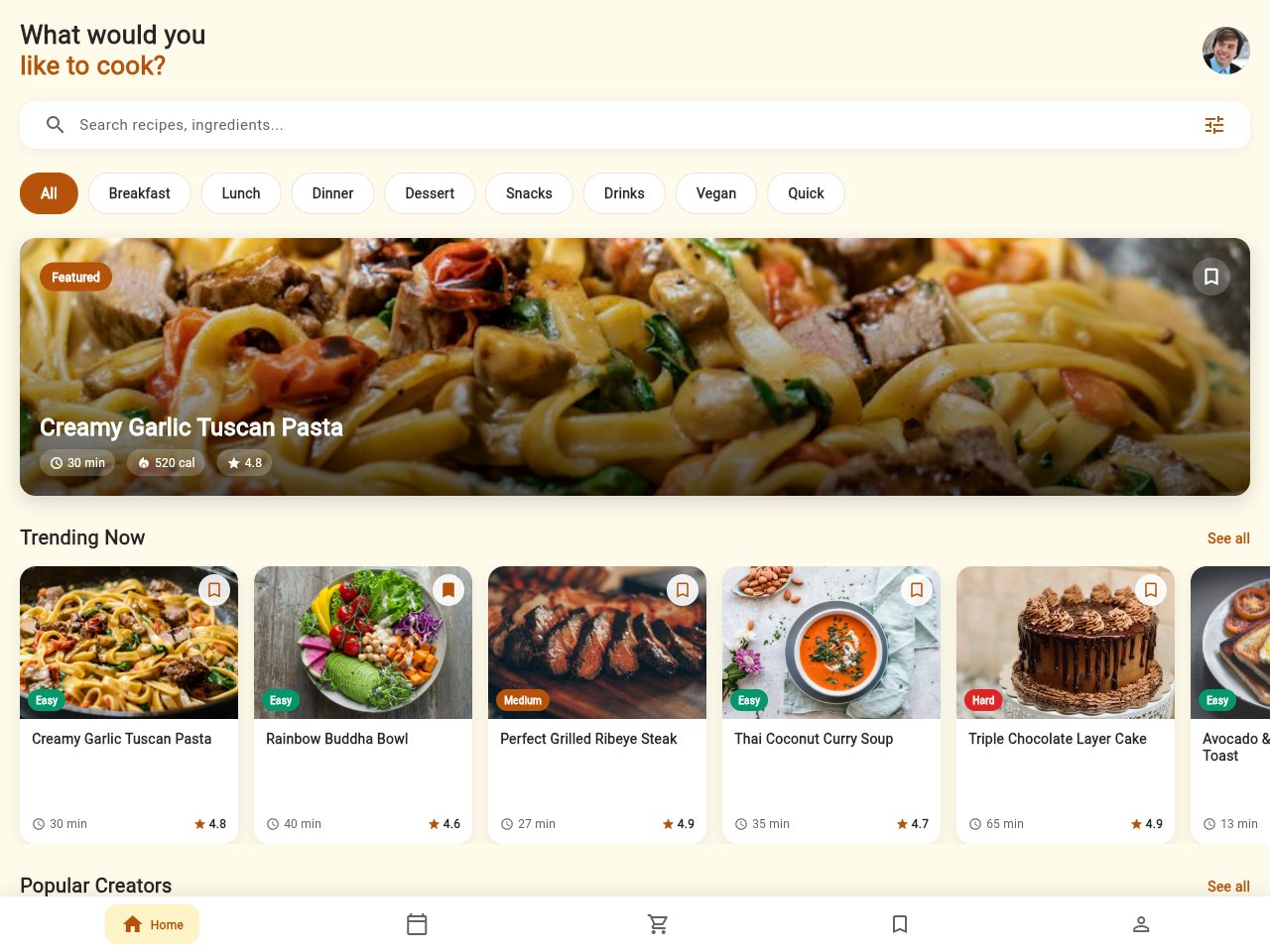 Recipe Cooking template preview