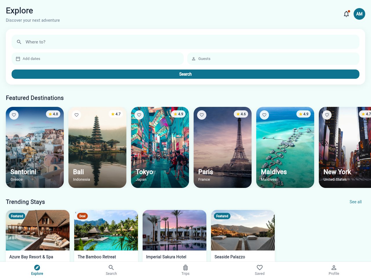 Travel Booking şablon önizlemesi