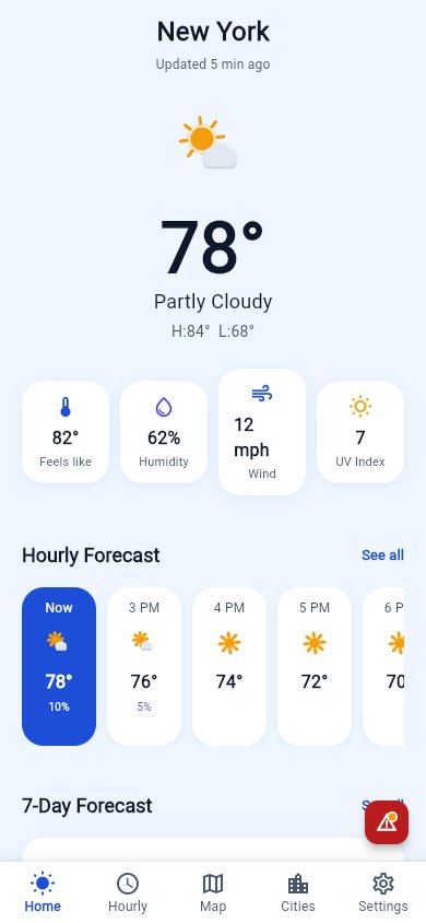 Weather App template screenshot
