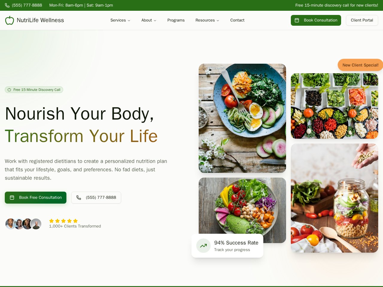 Nutrition Diet Vorlagenvorschau