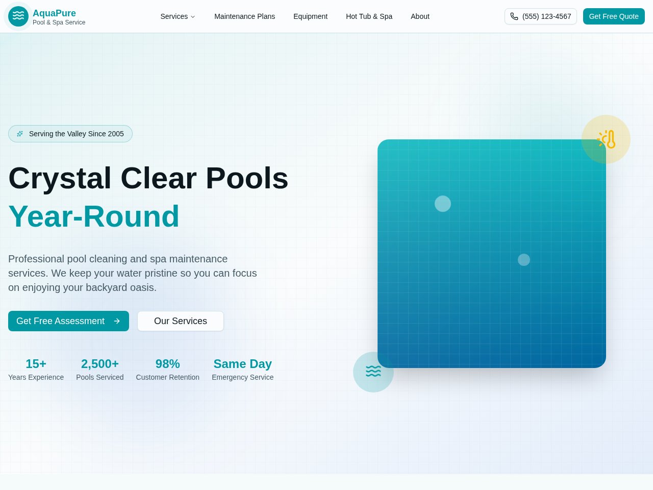 Pool Spa Service template screenshot