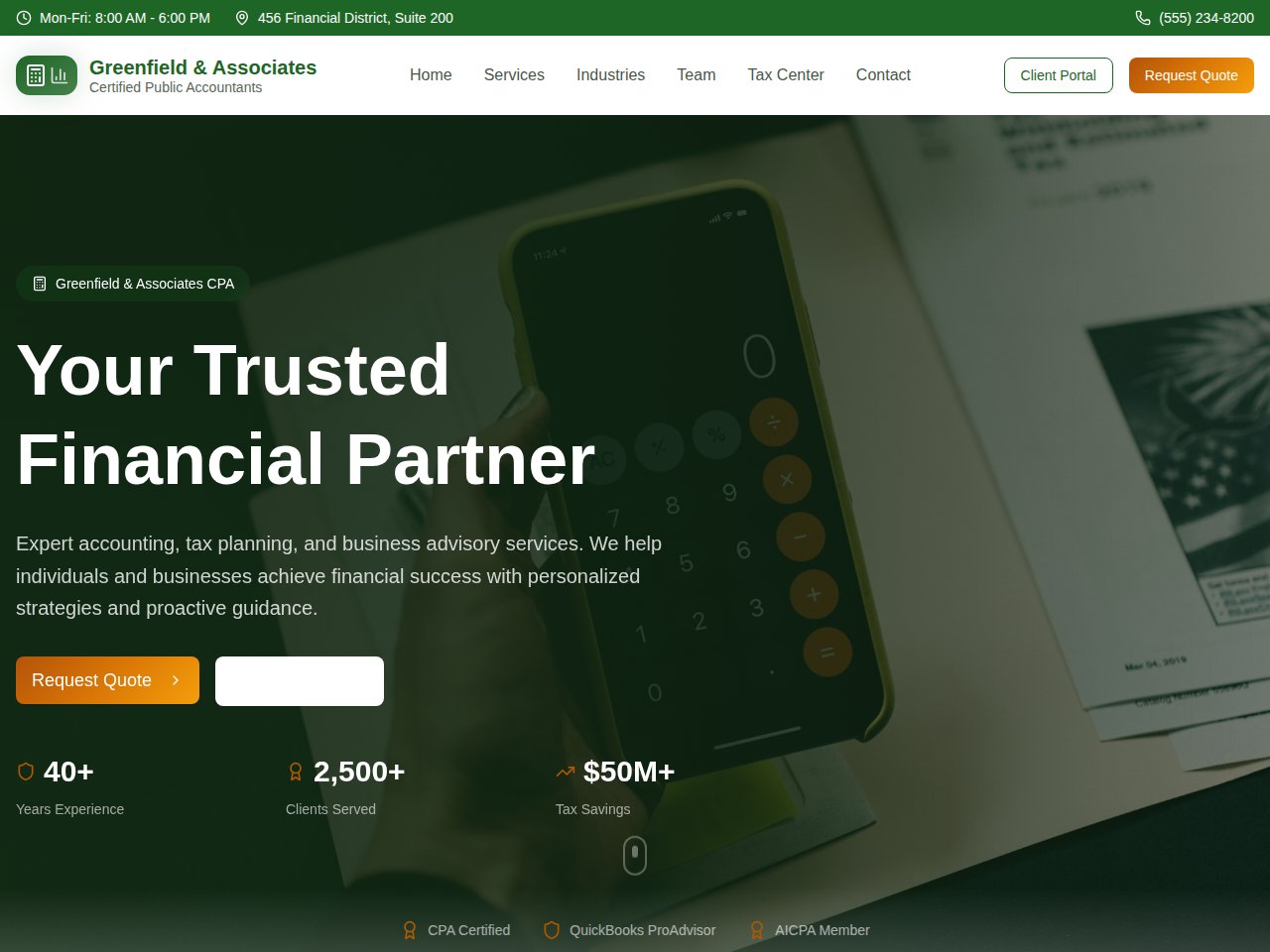 Accounting Cpa template screenshot