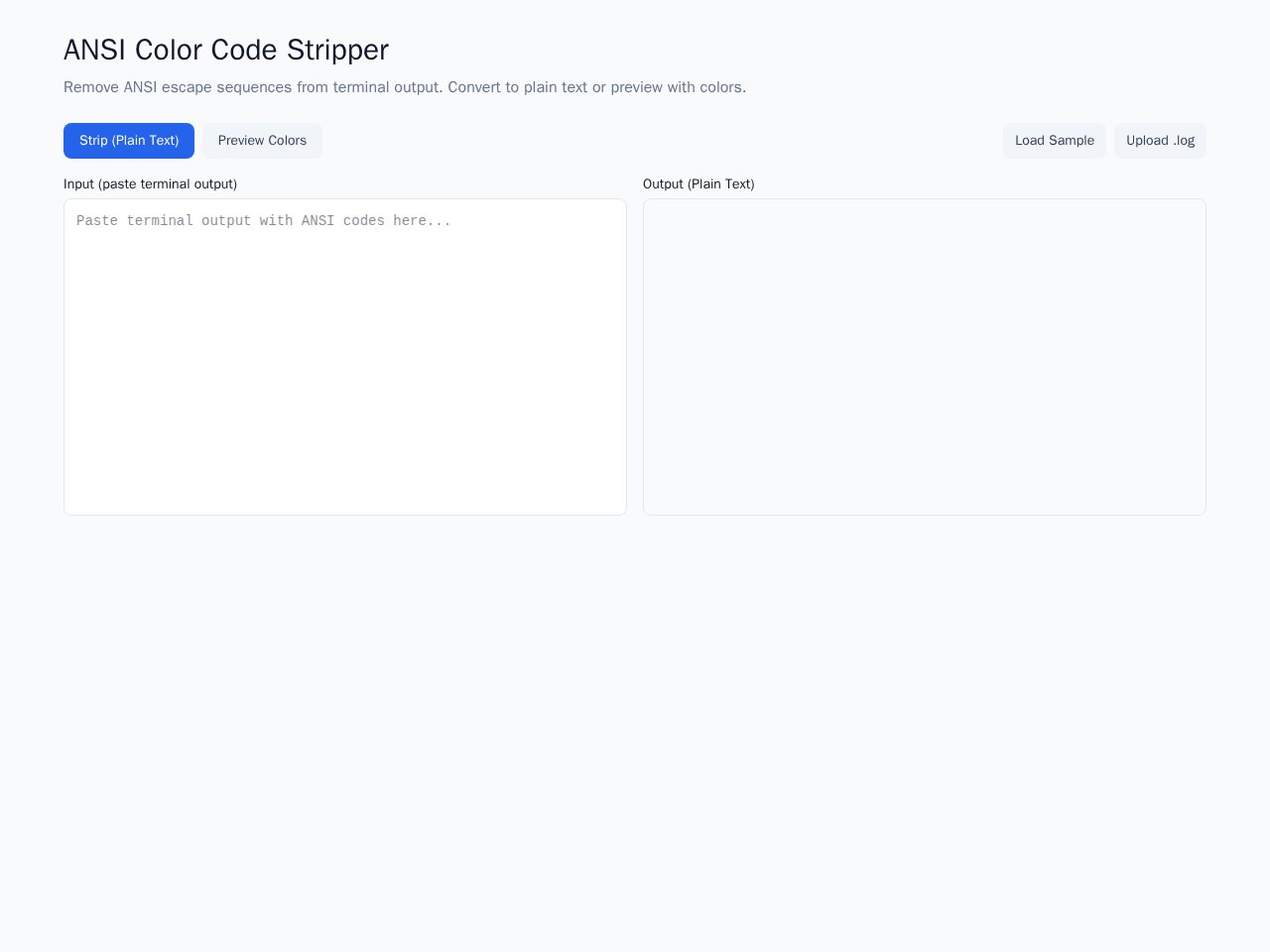 Ansi Stripper template screenshot