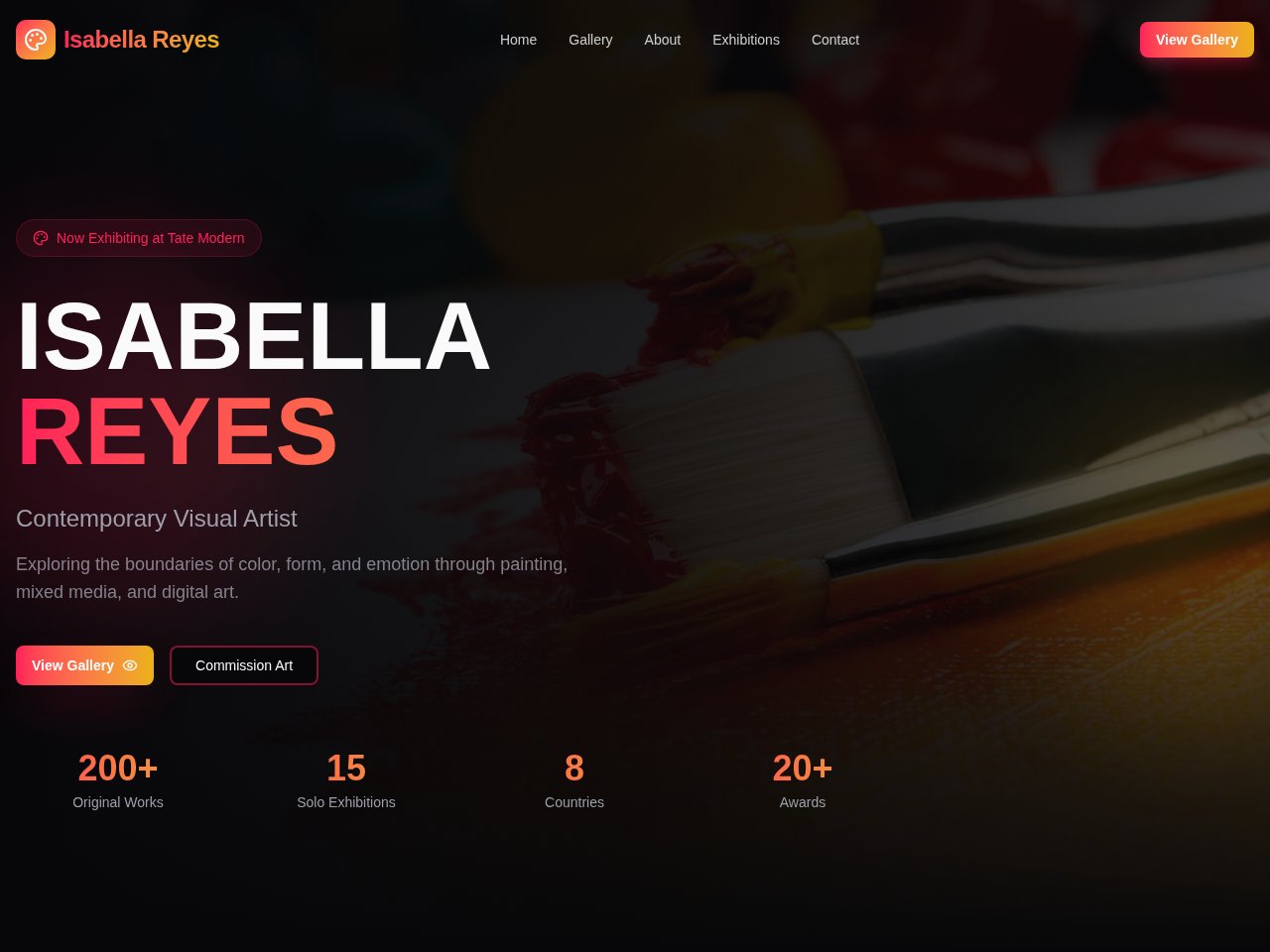 Artist Portfolio template screenshot