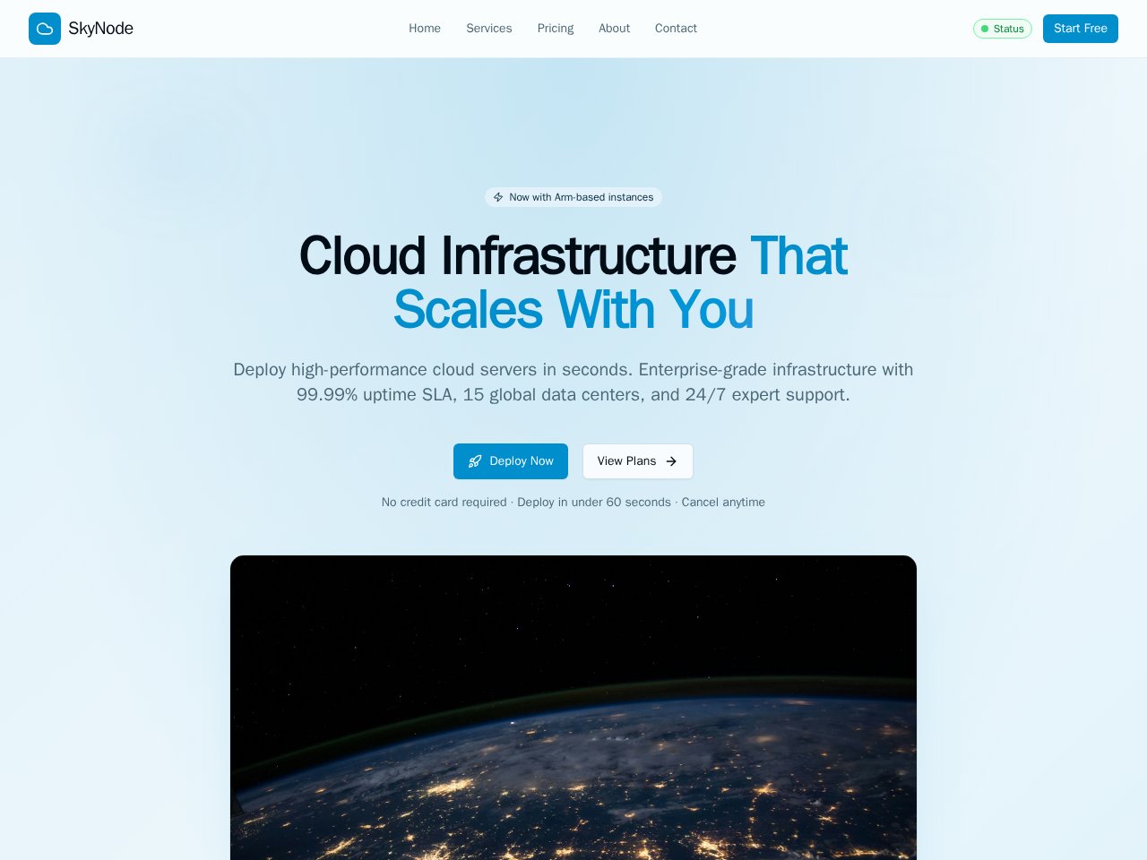 Cloud Hosting template screenshot