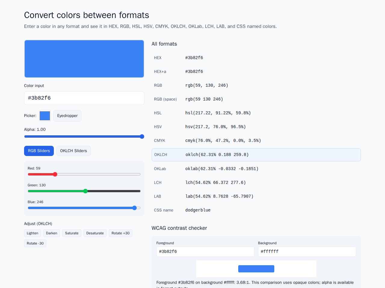 Color Converter template preview