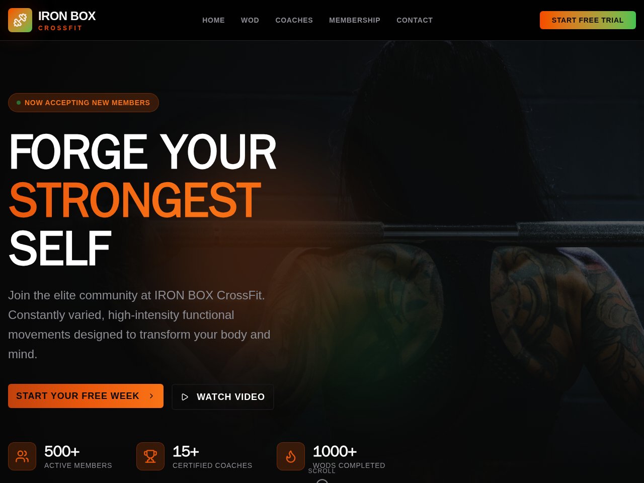 Voorbeeld van Crossfit Boutique-sjabloon