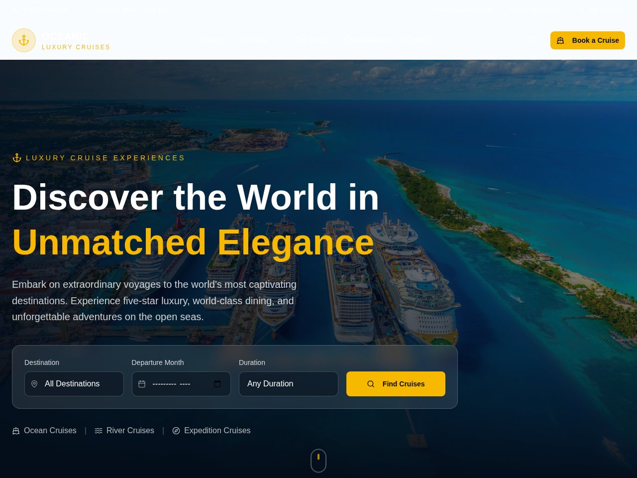 Cruise Line template screenshot