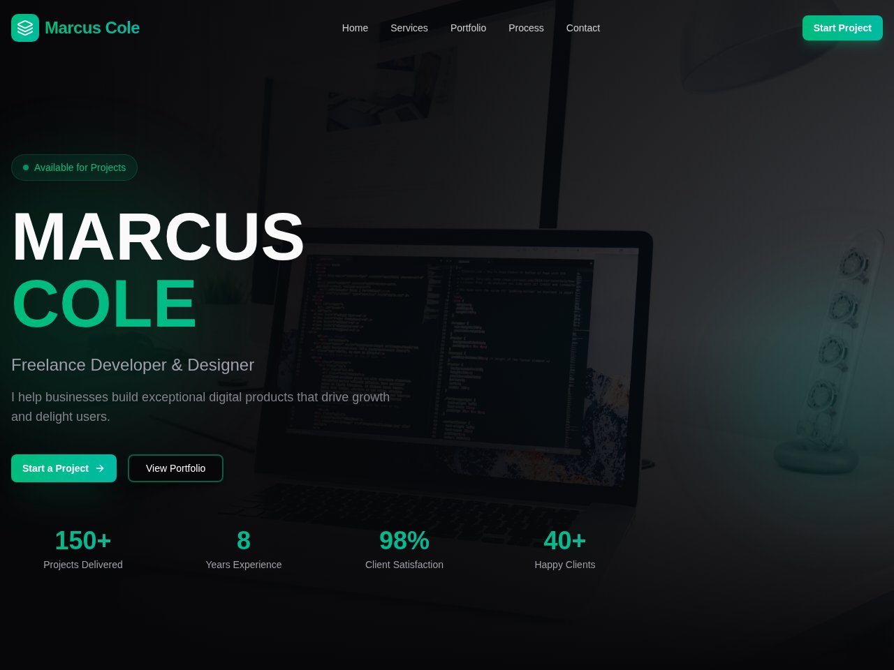 Freelancer Showcase template screenshot