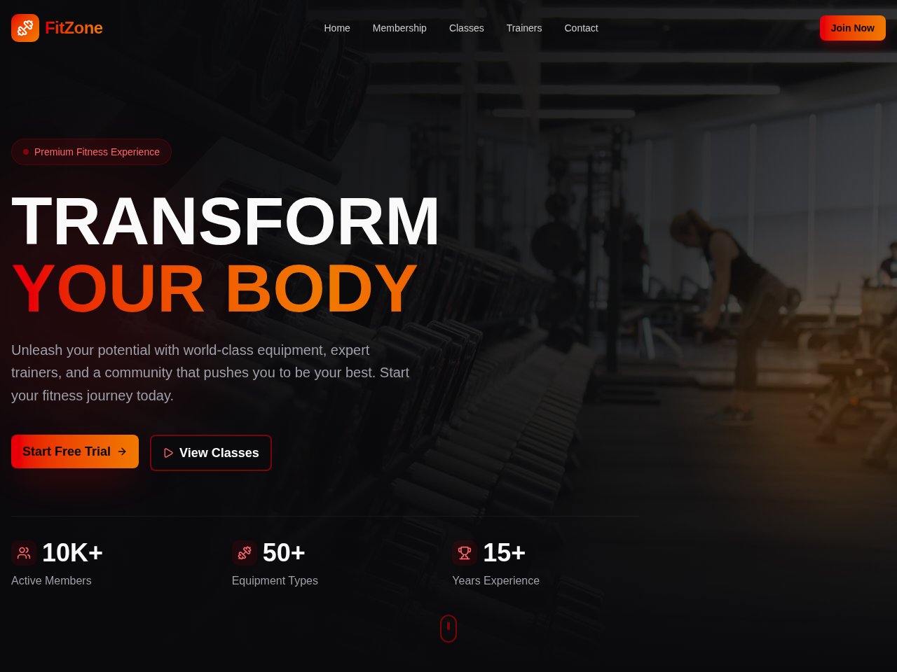 Gym Fitness Center Vorlagenvorschau
