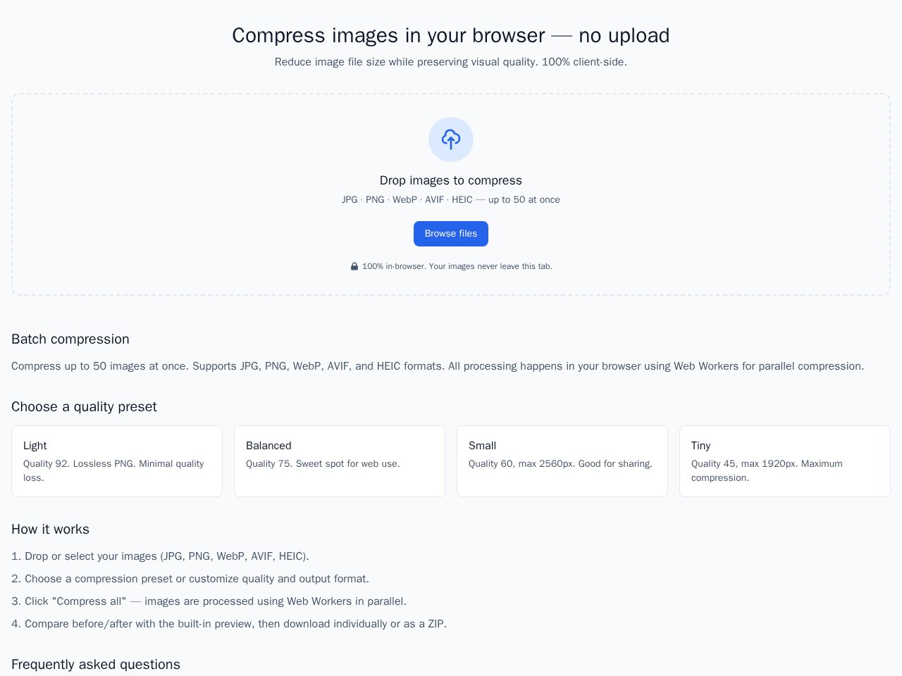 Image Compressor template preview