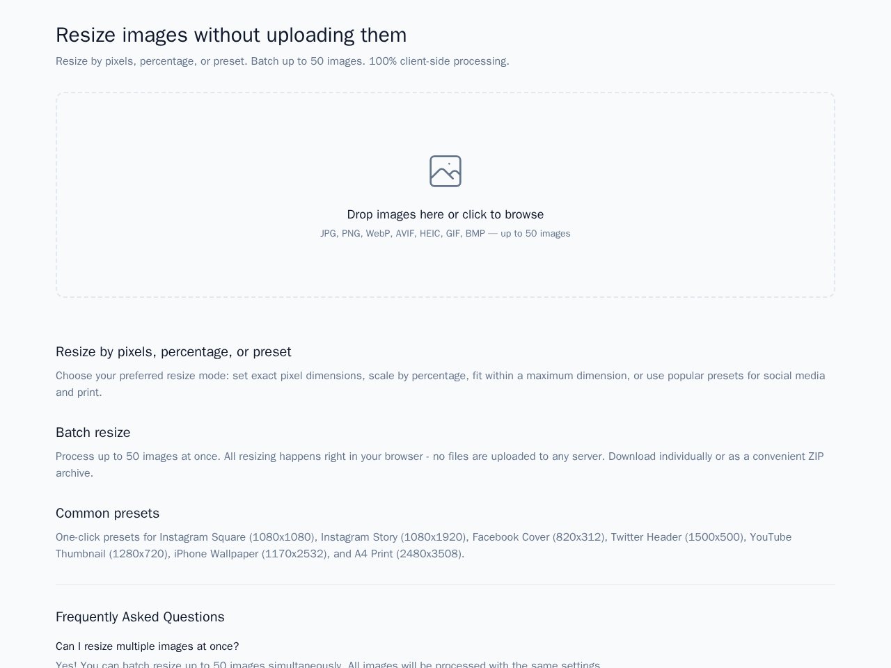 Image Resizer template preview