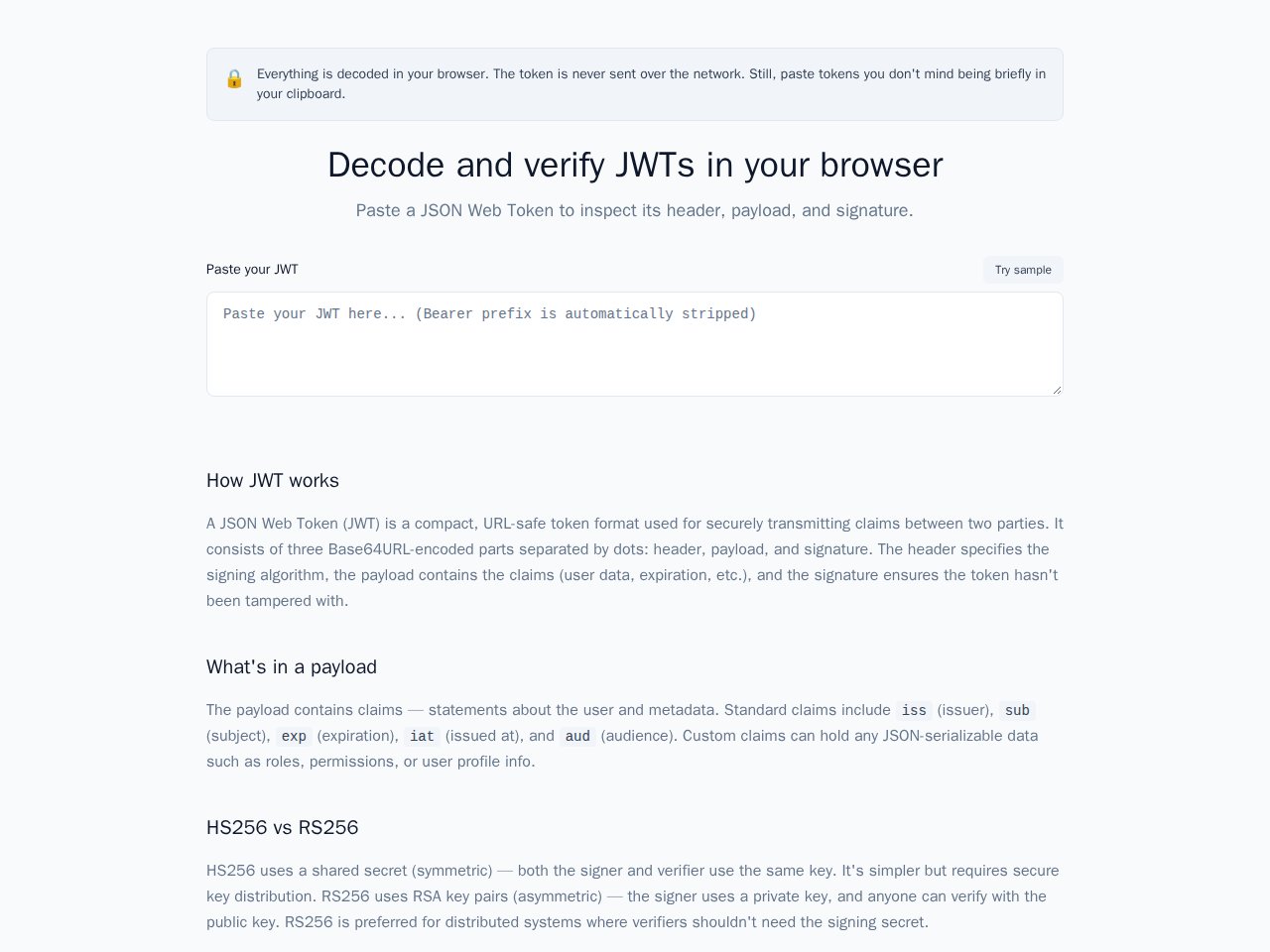 Jwt Decoder template preview