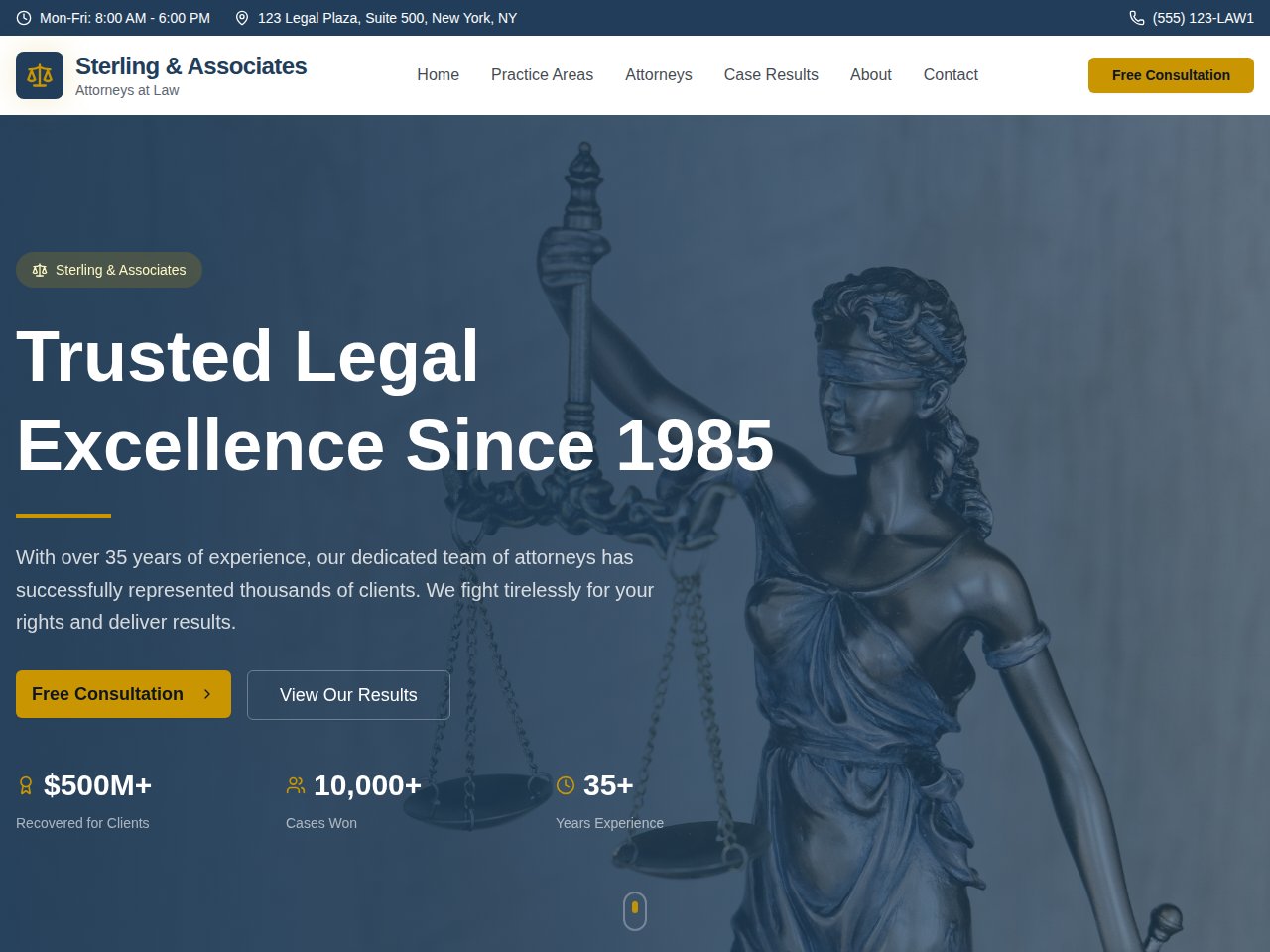 Podgląd szablonu Law Firm
