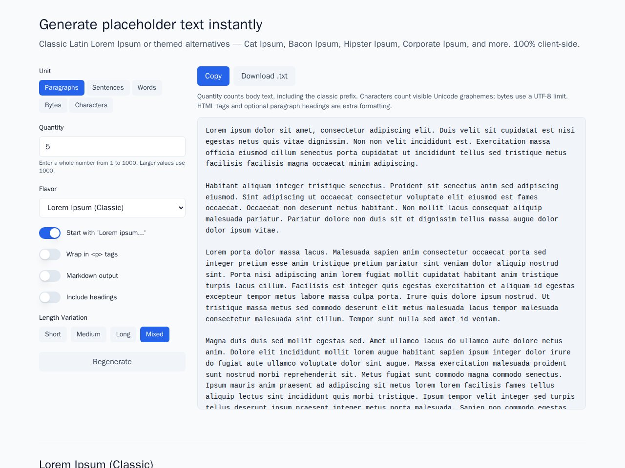 Lorem Ipsum template preview