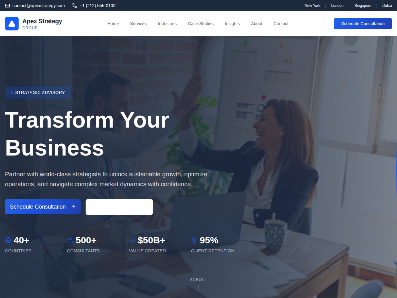 Management Consulting template screenshot