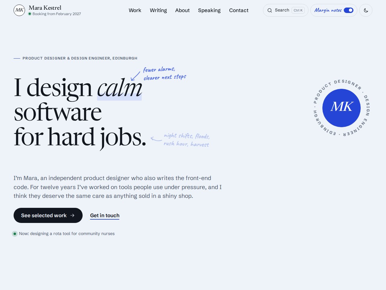 Margin Portfolio template preview