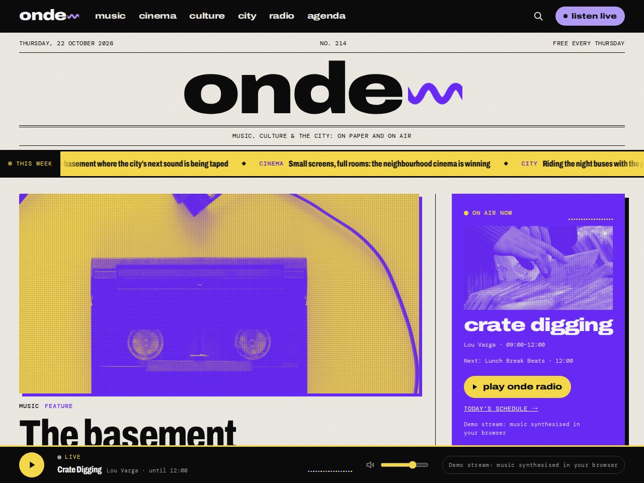 Onde Magazine template preview