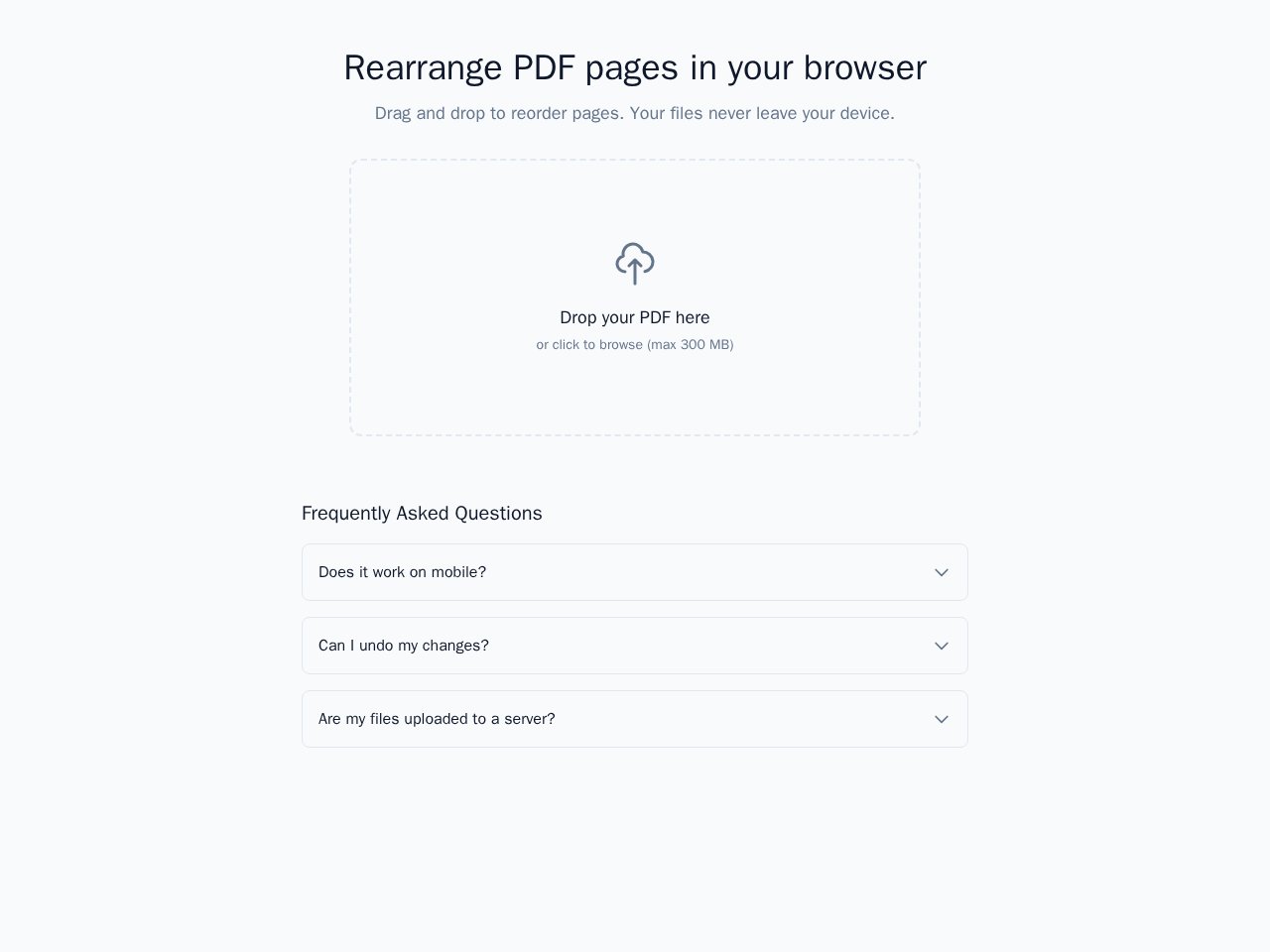 Anteprima del modello Reorder Pdf