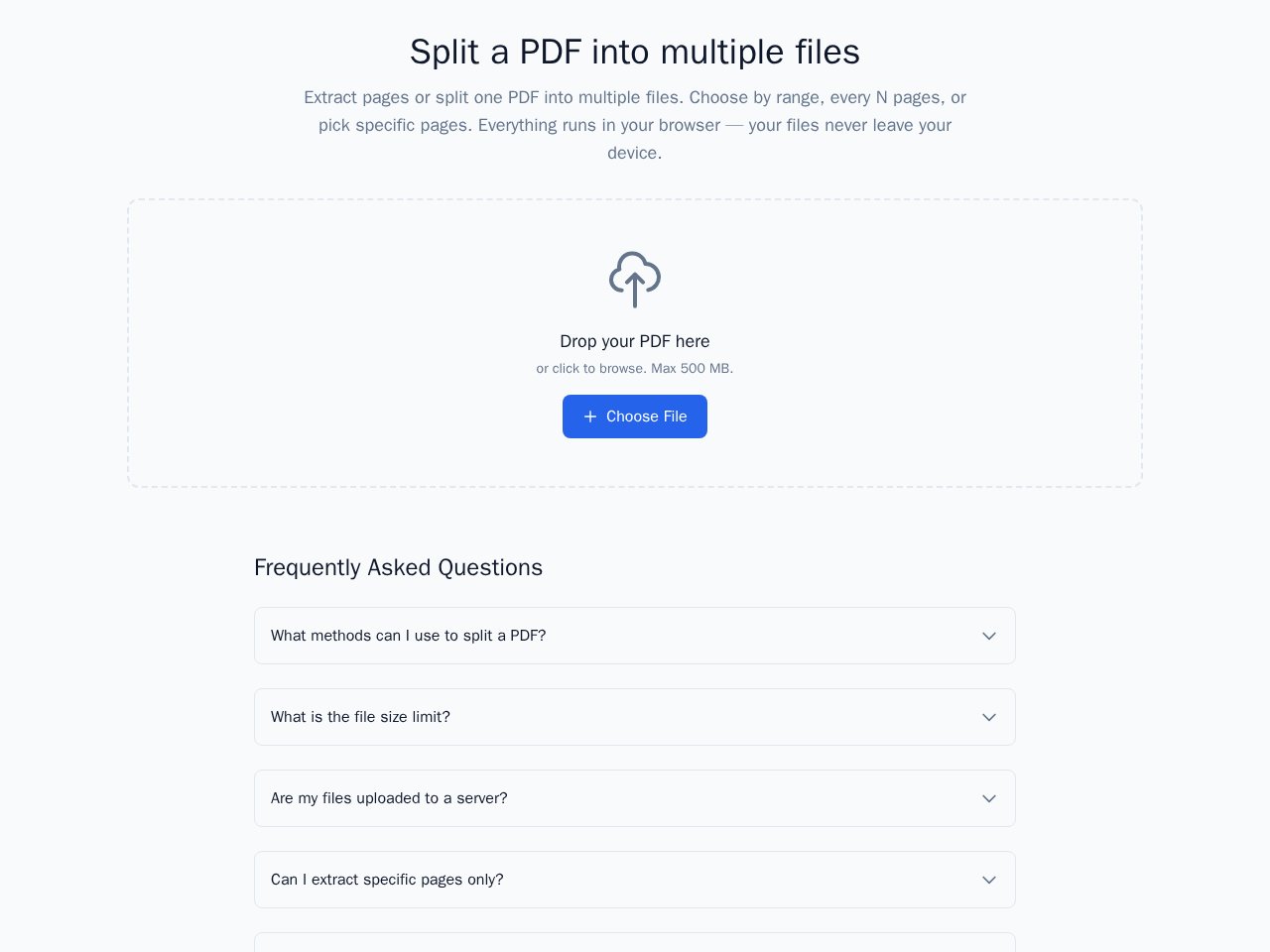 Split Pdf template preview