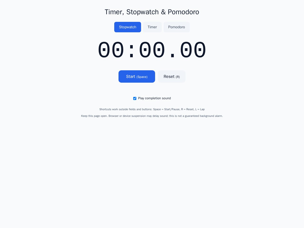 معاينة القالب Stopwatch Timer