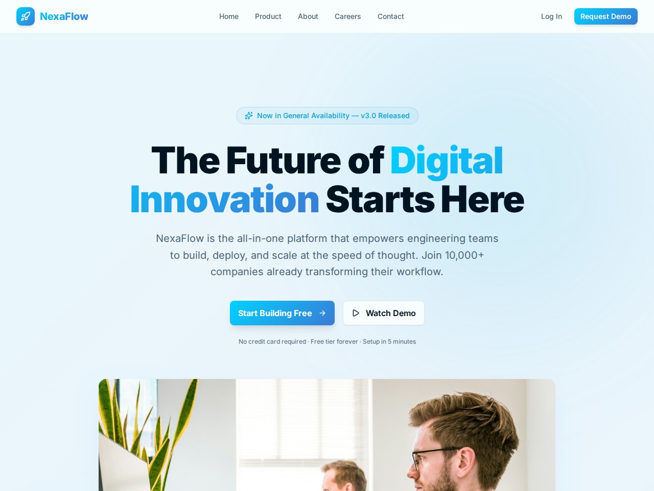 Tech Startup template preview