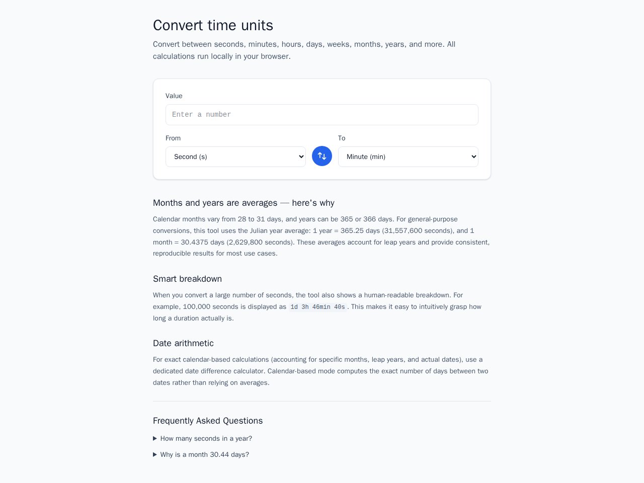 Time Converter template preview